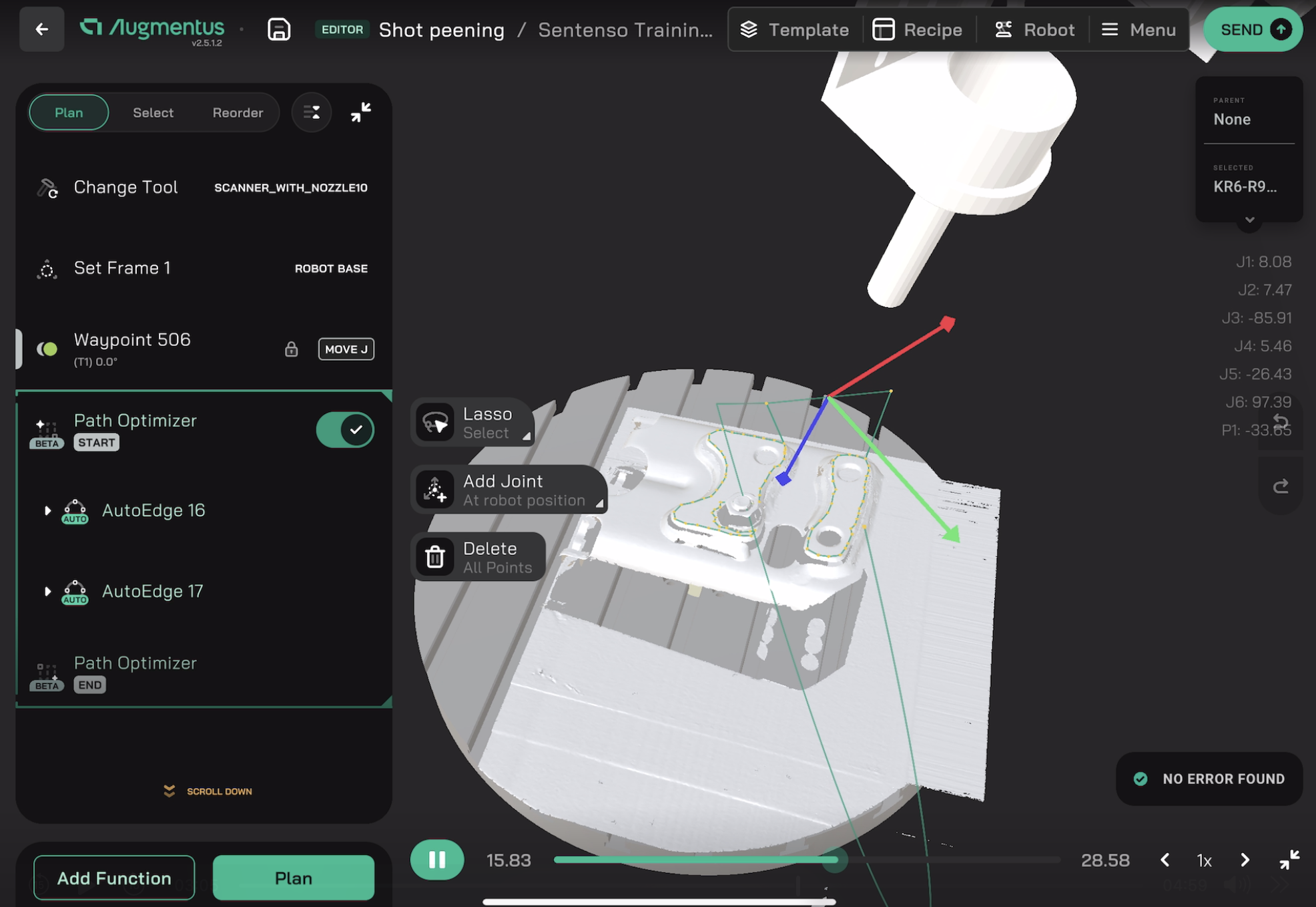 Augmentus Shot Peening Path Optimizer