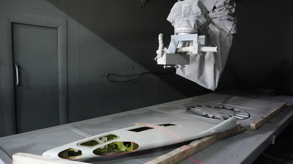 Airfoil sandblasting - scanning process for robot programming