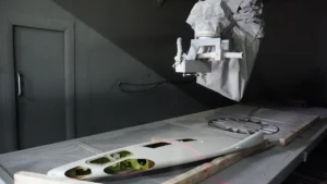 Airfoil sandblasting - scanning process for robot programming